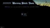 Warning Delete Save Game