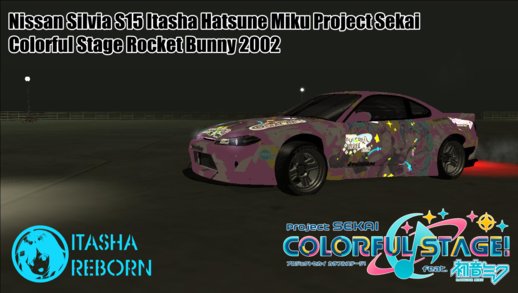 Nissan Silvia S15 Itasha Hatsune Miku of Project Sekai Rocket Bunny '02