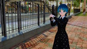 Hatsune Miku Wednesday Addams Cosplay