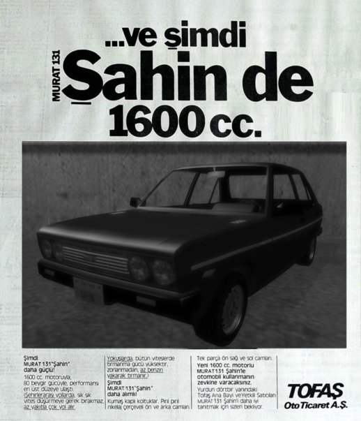 Fiat Tofas 131 Sahin [SA-Style LQ]