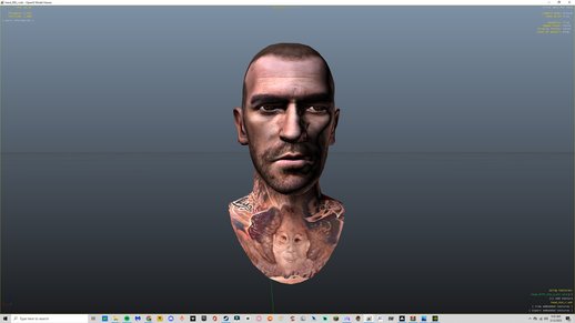 4K Niko Belic Face Tattoo Retexture