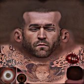 4K Niko Belic Face Tattoo Retexture