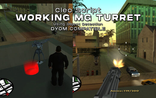 Working Minigun Turret (Cleo) (DYOM Compatible)