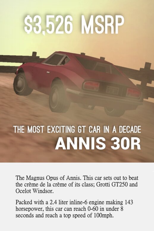 Annis Euros 30R (Datsun 240z SA-style)