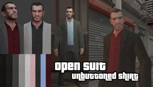Open Suit with Unbuttoned Shirt for Niko