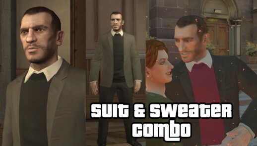 Suit & Sweater Combo for Niko *Texture Template Included*