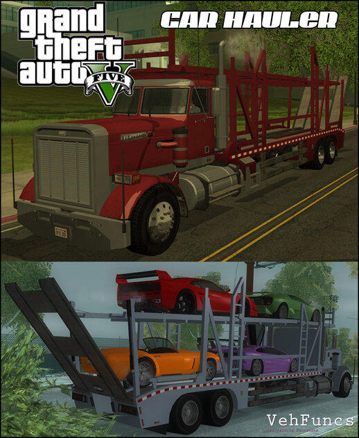 GTA V MTL Flatbed Car Hauler