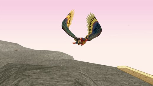 Mod Convertirse en Pájaro GTA V Falco Free fire 2 Azul mascota de Free fire 