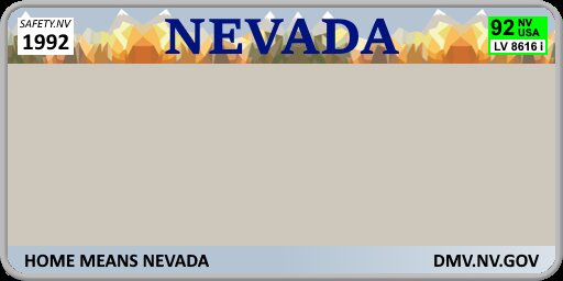 Nevada and San Andreas License Plates