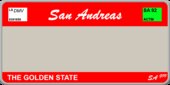 Nevada and San Andreas License Plates