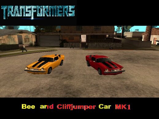 Transformers Bumblebee and Cliffjumper Car MK1 2007 with script to get the car fast