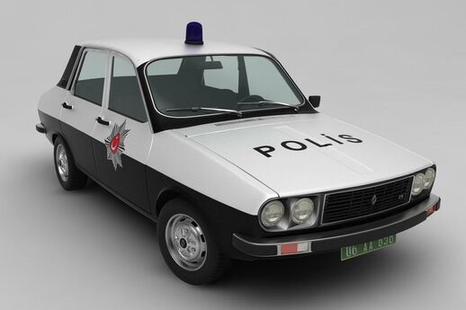 1970 Year's Renault 12 Turkish Police Car 