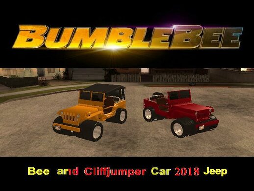 Transformers Bumblebee and Cliffjumper car Bumblebee movie 2018 Jeep