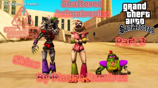 Five Nights at Freddy's Security Breach (FNAF SB) Shattereds Skins Part 3