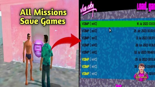 All Missions Save Games Of Big Mission Pack reVC