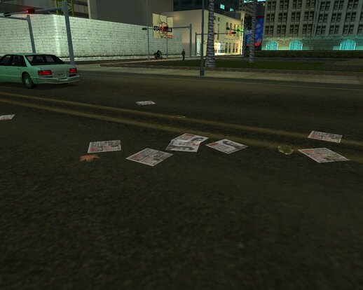 Rubbish on the ground from GTA 3/GTA VC for SA (asi plugin)