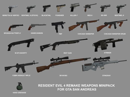 Resident Evil 4 Remake Weapons Minipack
