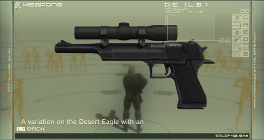Long Muzzle Desert Eagle (Meryl Gun) - MGS4