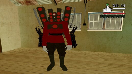 Titan Speakerman Mejorado Estatura Normal alex this skin is for gta san andreas not gta 4, can you change it?