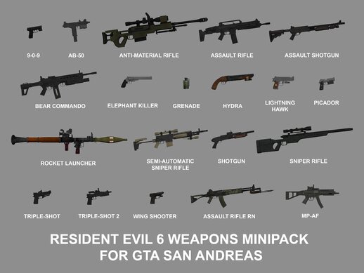 Resident Evil 6 Weapons Minipack