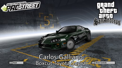 NFS Prostreet Carlos Galliano Toyota Supra Paintjob
