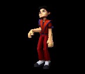 Michael Jackson con traje de Thriller del juego The Experience de PSP