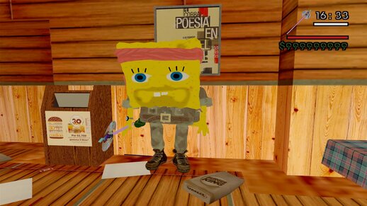 Bob Esponja tipo Rambo militar