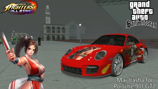 KOF Mai Shiranui Itasha for Porsche 911 GT2