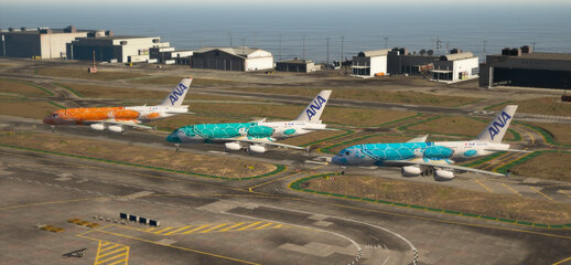 Airbus A380-800 All Nippon Airlines (Turtles takes the Sky) Livery (PaintJob)