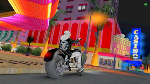 Skin Gangster White Tiger Motorcycle