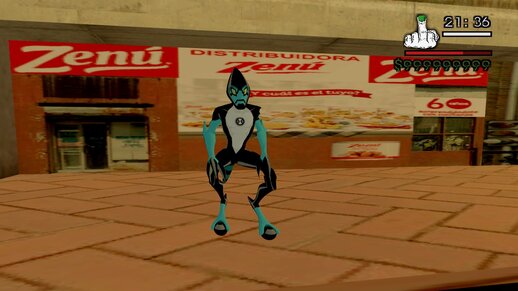 XRL8 de especie kineceleran de Ben 10 Clásico de 2005 Alex this is from gta SAN ANDREAS alex this skin is for gta san andreas not gta 4, can you change it?