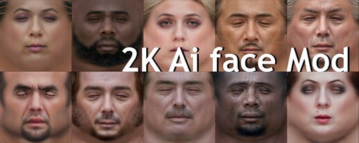 GTA IV - 2K, Ai regenerated character face textures  V1.1