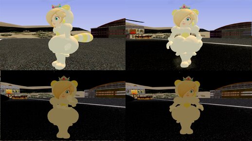 Rosalina Tanooki Blanco Suit o con traje mapache tanuki Blanco de Super Mario 3D World de Wii U