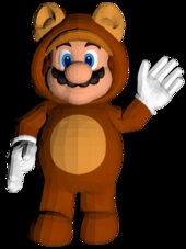 Mario Tanooki Cafe Suit o con traje mapache tanuki cafe de Super Mario 3D World de Wii U