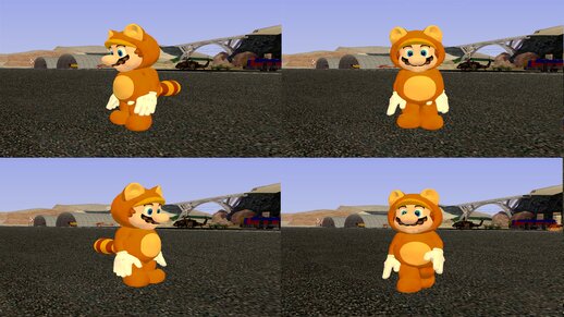 Mario Tanooki Cafe Suit o con traje mapache tanuki cafe de Super Mario 3D World de Wii U