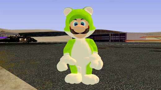 Luigi Cat Suit o con traje de gato de Super Mario 3D World de Wii U