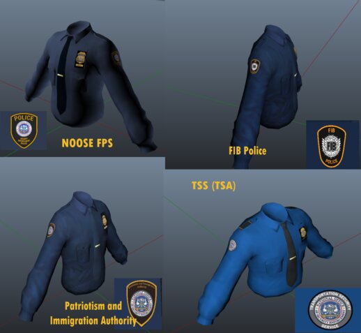  Federal Agencies (lore) Re-texture of Cop Disguise for Niko Bellic