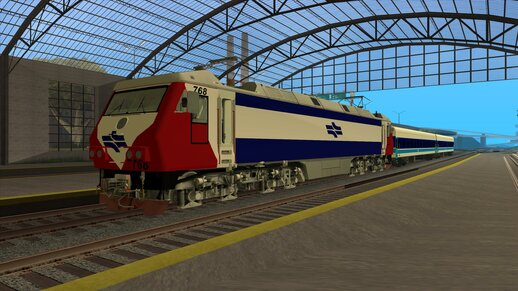 Israel Railways 1990 Paint Scheme Single Decker Passenger Train