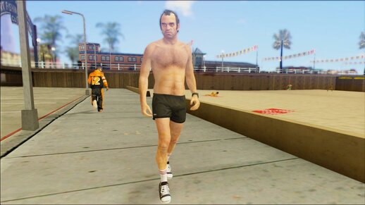 GTA V Trevor Shirtless Adidas Shorts