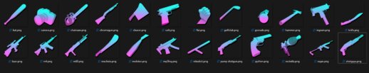 VC Proper Weapon Icons HD Remake for VC NextGen