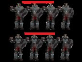 Lieutenant MultiWeapon de Batman Arkham Knight Variante 2 Colores en su pecho 