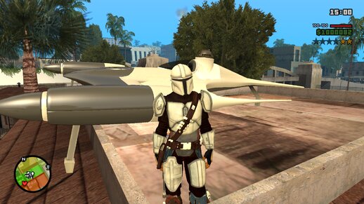 Star Wars Mandalorian with Jetpack and Weapons