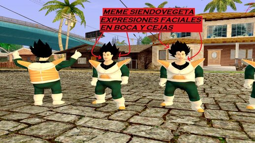 Siendokam o Kamilo Mora Youtuber Colombiano y miembro del Real Team Gordo meme de Siendo Vegeta Dragon Ball Z CON EXPRESIONES FACIALES EN BOCA Y CEJAS