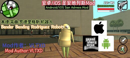 Bender Bending Rodriguez Robot for Mobile