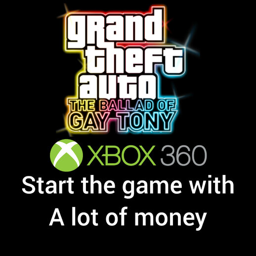 GTA TBOGT | Xbox 360 - Save Game | Start the game with a lot of money
