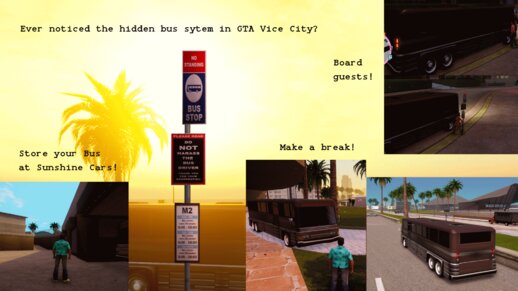 GTA Vice City - Bus Line Schedule & Map - Scenario