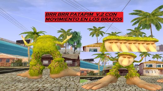 Brr brr Patapim Versión 2 con movimiento en los brazos de italian brainrot
