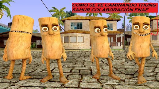 Tung Tung Tung Sahur colaboración con FNAF de italian brainrot