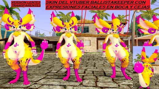 Vtuber BallistaKeeper lentes transparentes CON EXPRESIONES FACIALES EN BOCA Y CEJAS (TIENE BUGS EN LAS PIERNAS Y BRAZOS, SE SUBIO CORRECCIÓN BÚSCALA)