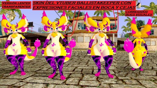 Vtuber Ballistakeeper Lentes Transparentes Con Expresiones Faciales En Boca Y Cejas Con Corregidos Bugs Visuales En Brazos Y Piernas